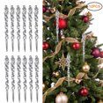 thumbnail image 2 of Adorno colgante navideño, 12 piezas, 13 cm, carámbanos de simulación, carámbanos navideños falsos, carámbanos de simulación, funcionamiento suave, 2 of 7
