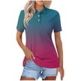 thumbnail image 1 of ameIAEA Women's Short Sleeve Golf Shirts Summer Button Down Collared Casual Tops Business Work Blouses, 1 of 5