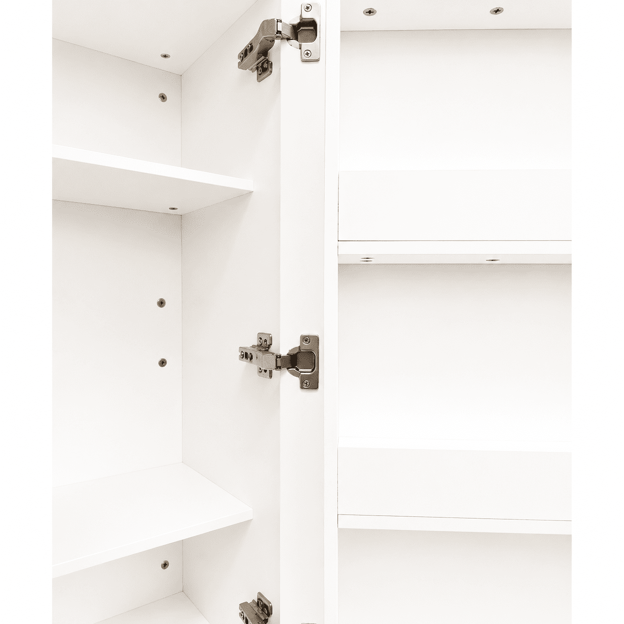 Mintazer 70.87" Tall Corner Pantry Cabinet, L Shaped Kitchen Hutch Corner Cupboard with 2 Doors & Shelves for Dining Room, Kitchen, Closet, White