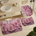 thumbnail image 6 of Beautiful Pink Roses Shower Curtain Sets with Rugs Toilet Lid Cover and Bath Mat Colorful Romantic Floral Shower Curtains with 12 Hooks Waterproof 4 Piece Bathroom Decor Set, 6 of 8