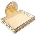 thumbnail image 2 of Weloille Wooden Artistic Eid Mubarak Party Serving Tableware Tray Display Wood Decoration, 2 of 7