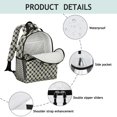 thumbnail image 4 of Black Daisy Flower Pattern Backpack for School,Cute School Bag,Schoolbag with Adjustable Shoulder Straps & Padded Back,15.25"x11.5"x5.25", 4 of 5
