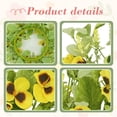 thumbnail image 4 of 18" Spring Wreaths for Front Door Summer Wreath with Green Eucalyptus Leaves, Yellow Pansies, and Ivy Leaves, Artificial Wreath Green Foliage Wreath for Wall Window Farmhouse Party Decor, 4 of 5