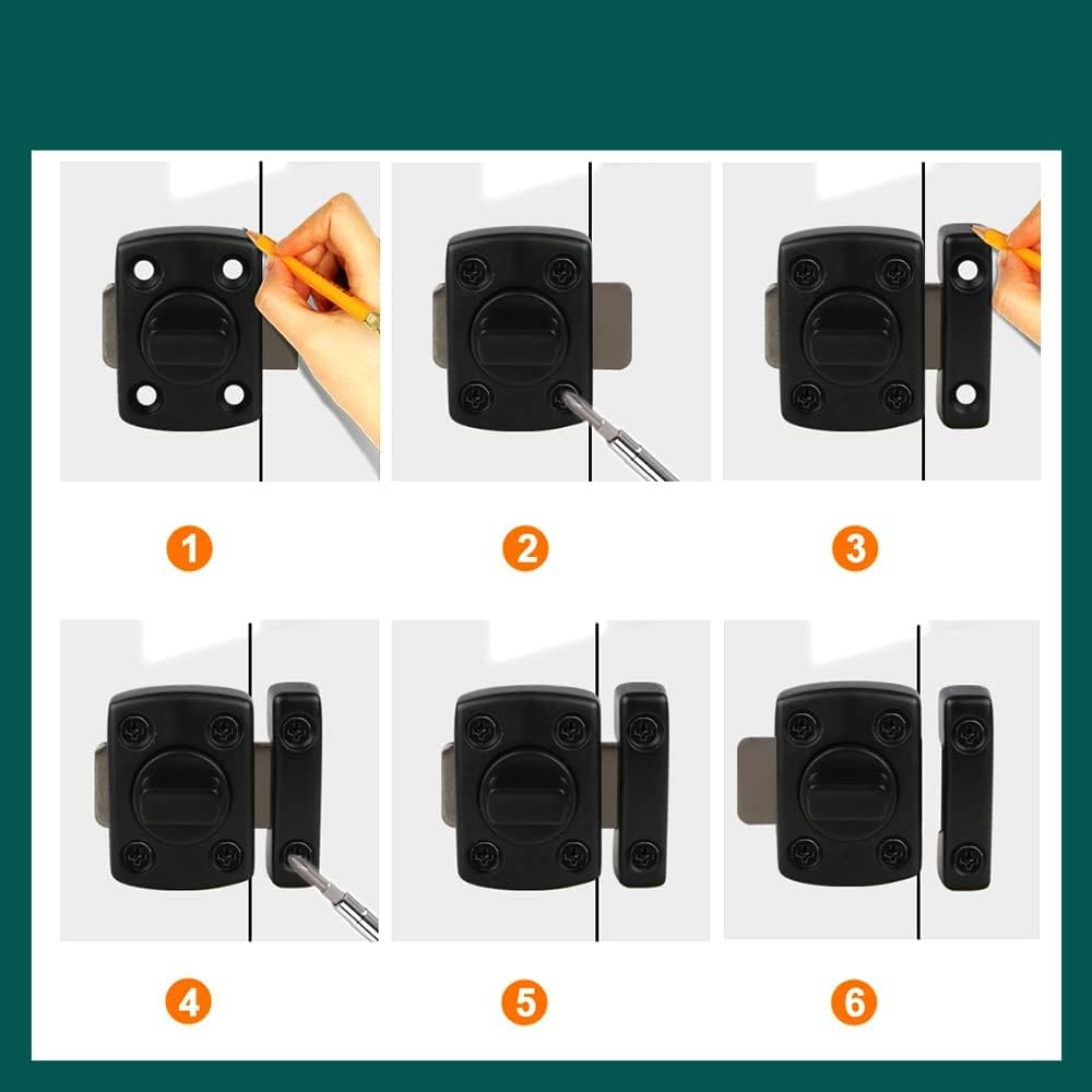 SONGAUN Mechanical Password Cabinet Lock, Rotary Lock for Double Doors, Keyless Combination Door Lock, Black