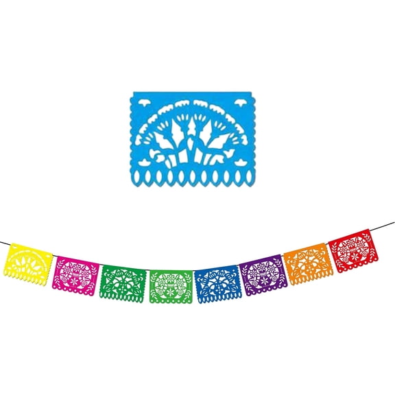 Holiday Papel Picado Banners Day of the Dead Flag Themed Party Hanging Decoration for Festive Celebrations