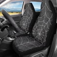 thumbnail image 2 of Yuyamidu Halloween Cobweb Car Front Seat Covers Waterproof Car Seat Covers Front Seats Only Stretch Polyester Fabric Cover Easy to Install Universal Fit for Most Vehicle, 2 of 7