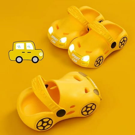 

Toddler Boys Slippers Cartoon Car Indoor Soft Bottom Non-slip EVA Slippers