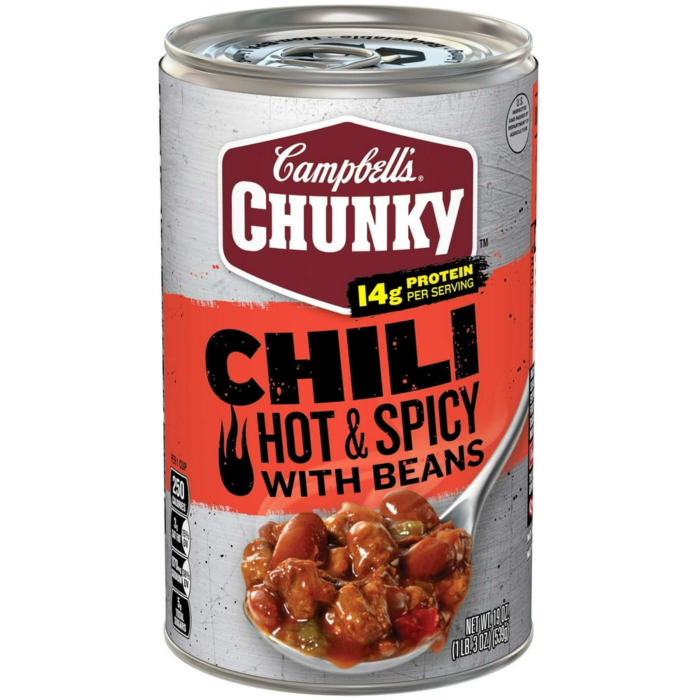 Campbell's Chunky Soup, Hot & Spicy Beef & Bean Firehouse Chili, 19