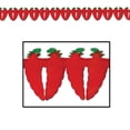 thumbnail image 2 of Party Central Pack of 12 Red Hot Chili Pepper Garland Decorations 12', 2 of 2