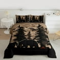 thumbnail image 2 of Manfei Rustic Bear Print Queen Comforter Set for Adult, Farmhouse Lodge Cabin Bedding Sets, Wildlife Animal Reversible Bedding Comforter Set, Breathable Home Decor, 3pcs, 2 of 8