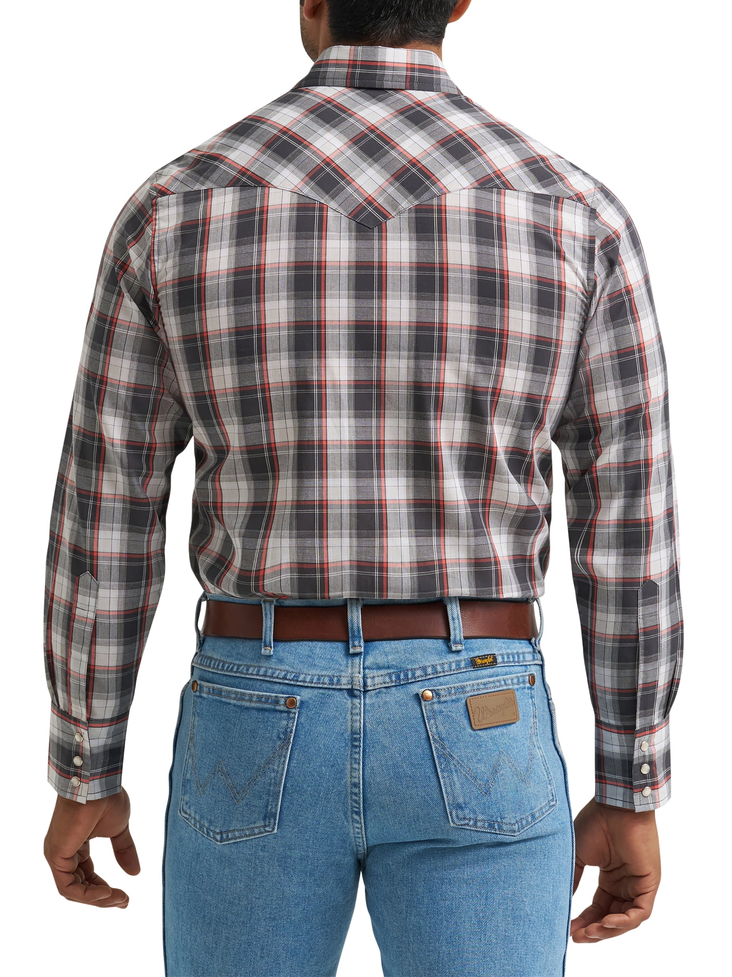 Wrangler® Men's and Big Men's Regular Fit Long Sleeve Western Shirt, Sizes S-5XL