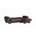 thumbnail image 2 of Modern Upholstered Convertible Chaise Lounge with Storage (80.3" x 68.8", Thick Cushions, Solid Wood Frame), 2 of 7