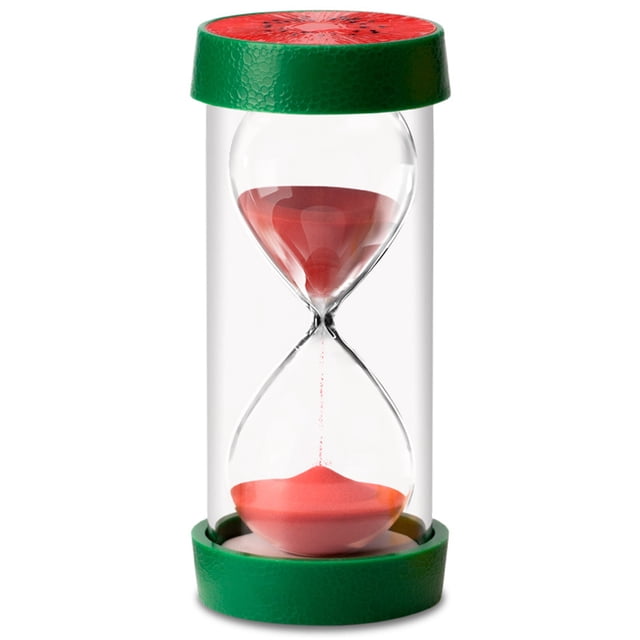 Graflsoa Creative Watermelon Sand Timer - 45-Minute Glass Flow Decorative Piece for Kids, Kitchen, and Games
