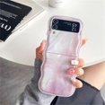 thumbnail image 3 of Cartoon Marble Wave Case for Samsung Galaxy Z Flip 5 4 3 Colorful Shockproof Ins Korea Cover for Samsung Z Flip5 flip4 Flip3, 3 of 5