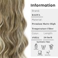 thumbnail image 2 of GFDYREE Invisible Wire Hair Extensions, Light Brown Ash Blonde Highlight Hair Extensions with Adjustable Size 4 Secure Clips, 20 Inch Wavy Hair Pieces for Women, 2 of 6