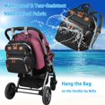 thumbnail image 4 of Jeryswet Bolsas de pañales para bebés con cambiador, mochila impermeable de gran capacidad para pañales para mamás y papás con puerto de carga USB y correas para cochecito, regalos para baby shower, n, 4 of 5