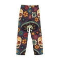 thumbnail image 5 of Fotbe Men'S Skulls And Flowersclassic Pajama Pants With Elastic Waist And Drawstring Pockets，Pajama Pants Mens Lounge Pants Super Soft, 5 of 9