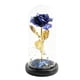 thumbnail image 2 of Lámpara con Pantalla de Rosa y Luces Led | Cúpula de Cristal Decorativa con Lámina Metálica | Regalo de San Valentín, Aniversario y Cumpleaños | Decoración Romántica para El Hogar | Opciones En Azul,, 2 of 6