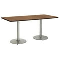 thumbnail image 3 of KFI Studios Mode 3.5' x 7' Dining Table, River Cherry, Silver, 3 of 3