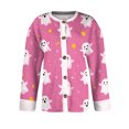 thumbnail image 4 of IYYVV Halloween Sweaters for Women Button Knit Cardigan Long Sleeve Ghost Graphic Cute Spooky Fall Winter Trendy Tops 2026 Pink L, 4 of 5