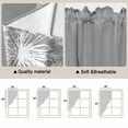 thumbnail image 5 of White Dandelion Swag Valances for Windows 2 Pack, Kitchen Window Curtains 36 Inch Length, Spring Plants Flowers Vintage Gray Privacy Swag Curtains for Living Room/Bathroom with Rod Pocket 36"x36", 5 of 8