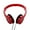 Red, variant on Teens Wired Headphones,On-Ear Foldable Stereo Headset with Mic,Adjustable Fit,Durable Wired Earphones for Children & Adults
