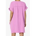 thumbnail image 2 of Robe Mini Babydoll en Gaze de Coton à Manches Courtes Col en V Décontractée pour Femmes, 2 of 7