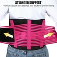 thumbnail image 3 of Unique Bargains Breathable Back Brace Lumbar Support Mesh Design Adjustable Straps Lower Back Brace Rose Red Size L, 3 of 7
