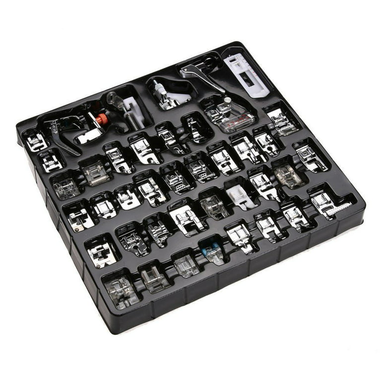 CKPSMS Brand -#KP-19015 42PCS Domestic Sewing Machine Presser Feet Set  Compatible with/Replacement for Brother Brand Babylock Brand Singer Brand  Janome Brand Low Shank Sewing Machines (42PCS)