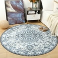 thumbnail image 2 of Noahas Round Traditional Persian Area Rug, Blue , 5' x 5', 2 of 7