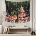 thumbnail image 5 of Mushroom Large Tapestry for Bedroom Wall Hanging Tapestry, Fox Botanical Leaf Green Black Butterfly Ceiling Backdrop Tapestries Poster Blanket Wall Decor for Teens Room Living Room Dorm 100" x 59", 5 of 8