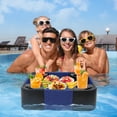 thumbnail image 2 of INTER HUT Floating Tray for Pool, Wicker Floating Serving Tray, Drink Tray, Snack Tray for Swimming Pool Floats, blue, 2 of 9