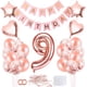 thumbnail image 1 of Cumpleañera de 9 años, Decoración de cumpleaños de oro rosa de 9 años, Globo de cumpleaños de 9 años, Pancarta de decoración de cumpleaños de 9 años, Globos de confeti de oro rosa, 1 of 5