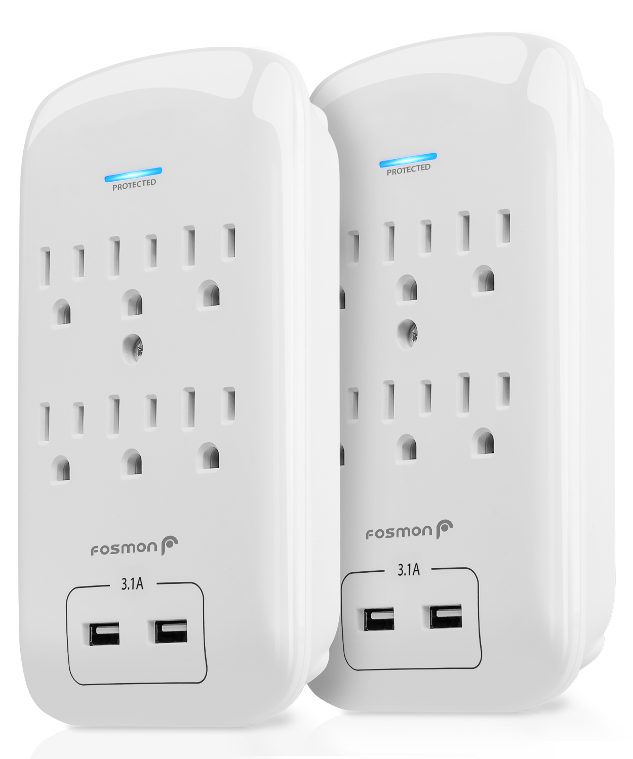 Fosmon 6 Outlet Surge Protector with 2 USB Ports photo 1