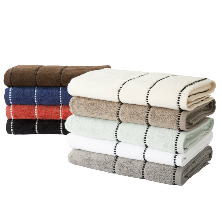 Lavish Home 6-Piece 100% Cotton Complete Bath Towels Set, Navy