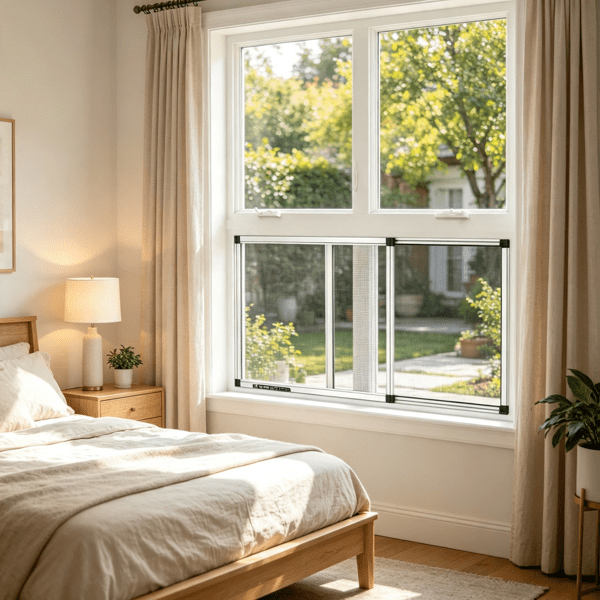 2 Pack Adjustable Window Screen, 15" H x 21"–40" W, Expandable Aluminum Frame with Durable Mesh, Horizontal or Vertical Mount, Fits Most Home Windows