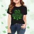 thumbnail image 2 of XIMIN St. Patrick's Day Festive Clover-Shaped "Happy" Kids' T-Shirt - Green Graphic, Soft Short-Sleeve Crew Neck Top for Boys & Girls, 2 of 7