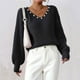 thumbnail image 5 of Suéter de cuello en V para mujer, suéter informal, suéter, tops, cuello en V, manga larga, blusa de punto, tops acrílicos para mujer, 5 of 7