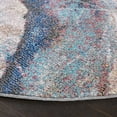 thumbnail image 3 of SAFAVIEH Phoenix Darwin Abstract Area Rug, Ivory/Charcoal, 6'7" x 6'7" Round, 3 of 8