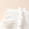 thumbnail image 5 of mgoYE Toddler Girl Clothes Solid Long Sleeve Knit Top Ruffle Wrap Tie Skorts Girls Fall Outfits Skirt Set with Beret, 5 of 9