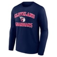 thumbnail image 2 of Men's Logo Athletic Navy Cleveland Guardians Heart & Soul Long Sleeve T-Shirt, 2 of 3