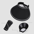 thumbnail image 4 of Women’s Sun Visor Solid Color With Black Trim Wide Brim Sun Protection Lightweight Sports Hat, 4 of 4