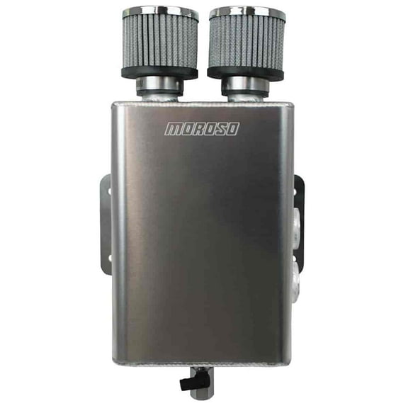 Moroso 85392 Air/Oil Separator Tank (2) Breathers Included Internal Baffles and