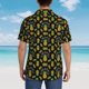 thumbnail image 4 of Balery Pineapple Camisas hawaianas de manga corta para hombre, camisas playeras de corte holgado, camisas de vacaciones con botones,3X-Large, 4 of 7