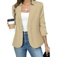 thumbnail image 2 of iHPH7 Open Front Blazer for Women Fall Business Outfits for Women Blazer Jackets for Women Fall Jackets for Women Fall Clothes for Women Fall Office Outfits for Women Khaki S, 2 of 7