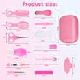 thumbnail image 3 of Qissep Baby Healthcare and Grooming Kit,16 in 1 Baby Grooming Kit with Nail File,Hair Brush Comb,Toothbrush,Nasal Aspirator,Baby Essentials as a Newborn,Best Gifts for Infant Girls Boys,Pink, 3 of 8