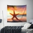 thumbnail image 4 of Daiia Starfish Sunset Sea Beach Pattern Tapestry 60x51 Inches Wall Hanging Tapestry Artistic Wall Hanging Bedroom Wall Decor Living Room Tapestry Dorm Room Decor, 4 of 9
