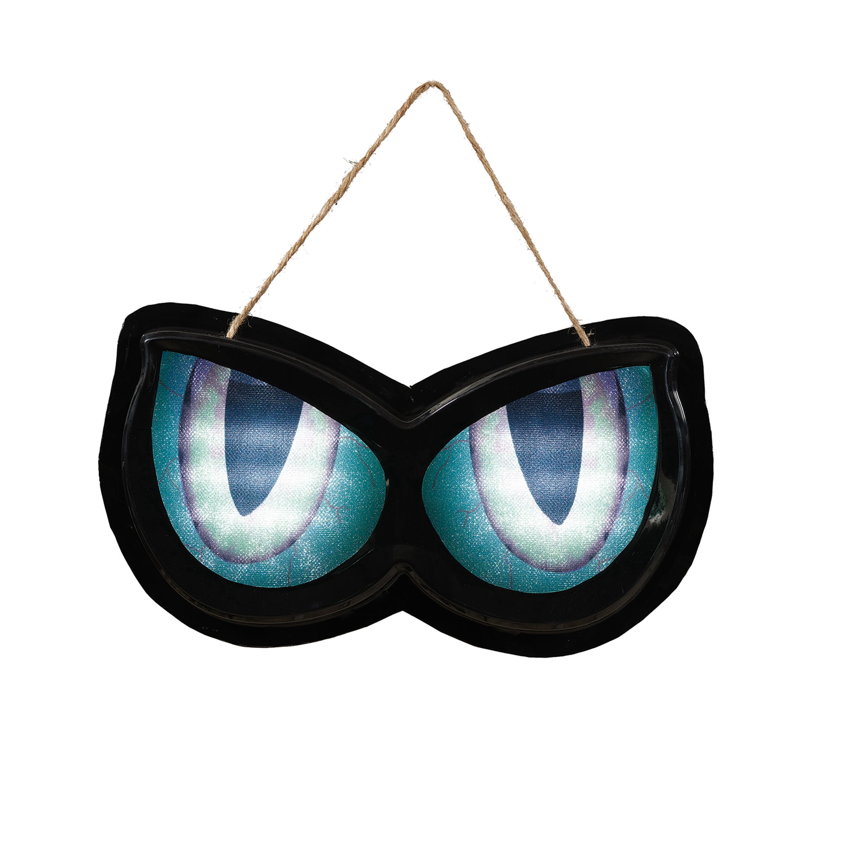 Indoor/Outdoor Battery-Operated LED Blinking Eyes Hanging Decor, Cool White, 2 Count, Halloween by Way To Celebrate