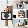 thumbnail image 6 of For iPad 9th/8th/7th Generation 10.2 inch Case, 360 Rotating Shockproof Cover with Stand, Handle, Shoulder Strap, Transparent, 6 of 7