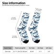 thumbnail image 2 of Honeii Cute Shark Print Adult Socks,Crew Socks,Casual Calf Socks,Daily Wear Socks for Men & Women, Perfect for Sports, Casual and Everyday Use, 2 of 6